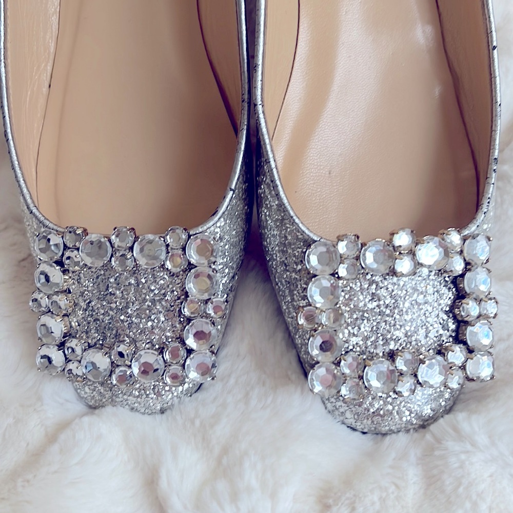 Kate Spade Glitter/Patent flats